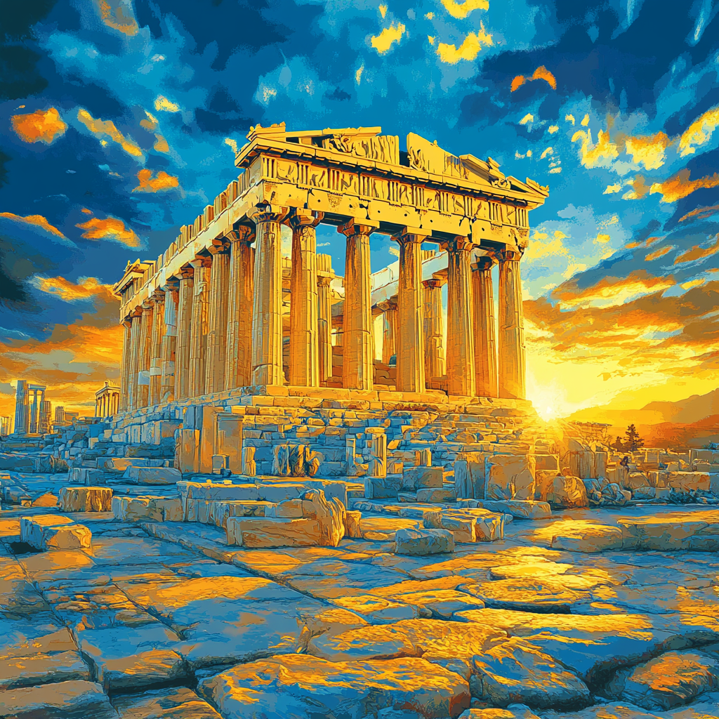 Acropolis Sunset Ruins