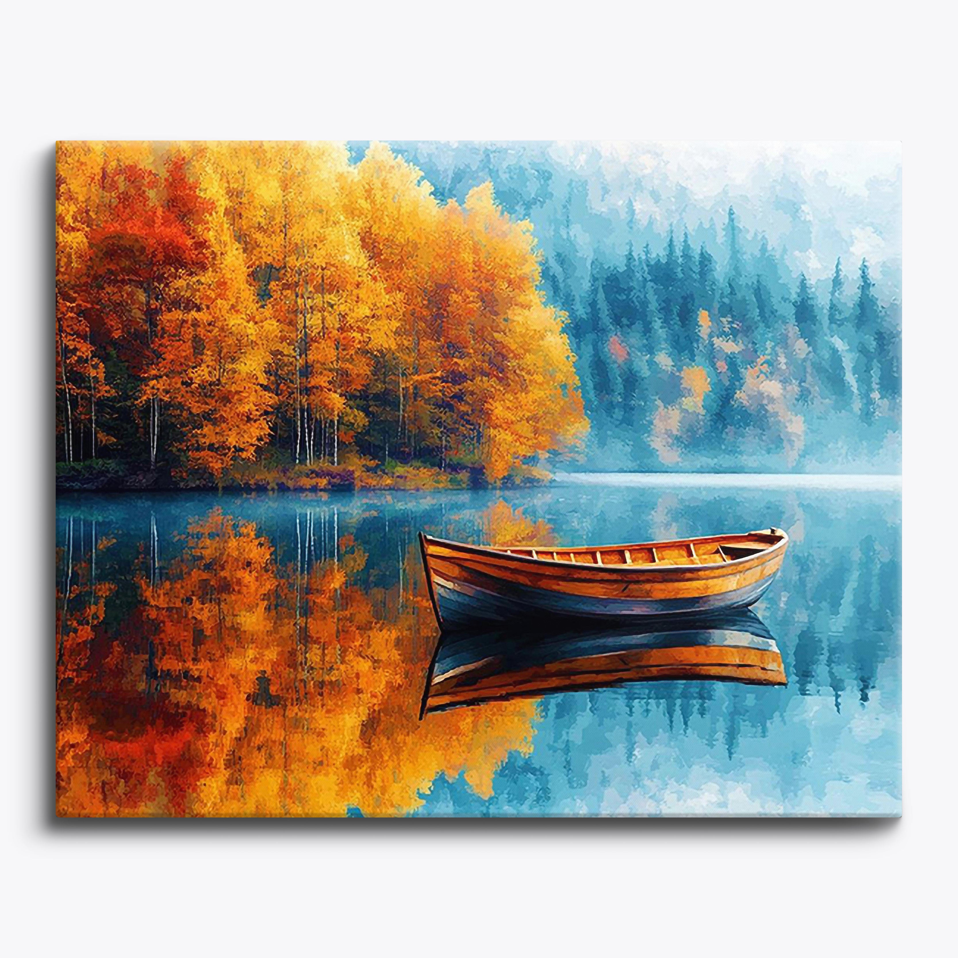 Peaceful Lake No Frame / Regular (15.75"x19.7"/40x50cm) / 24 colors