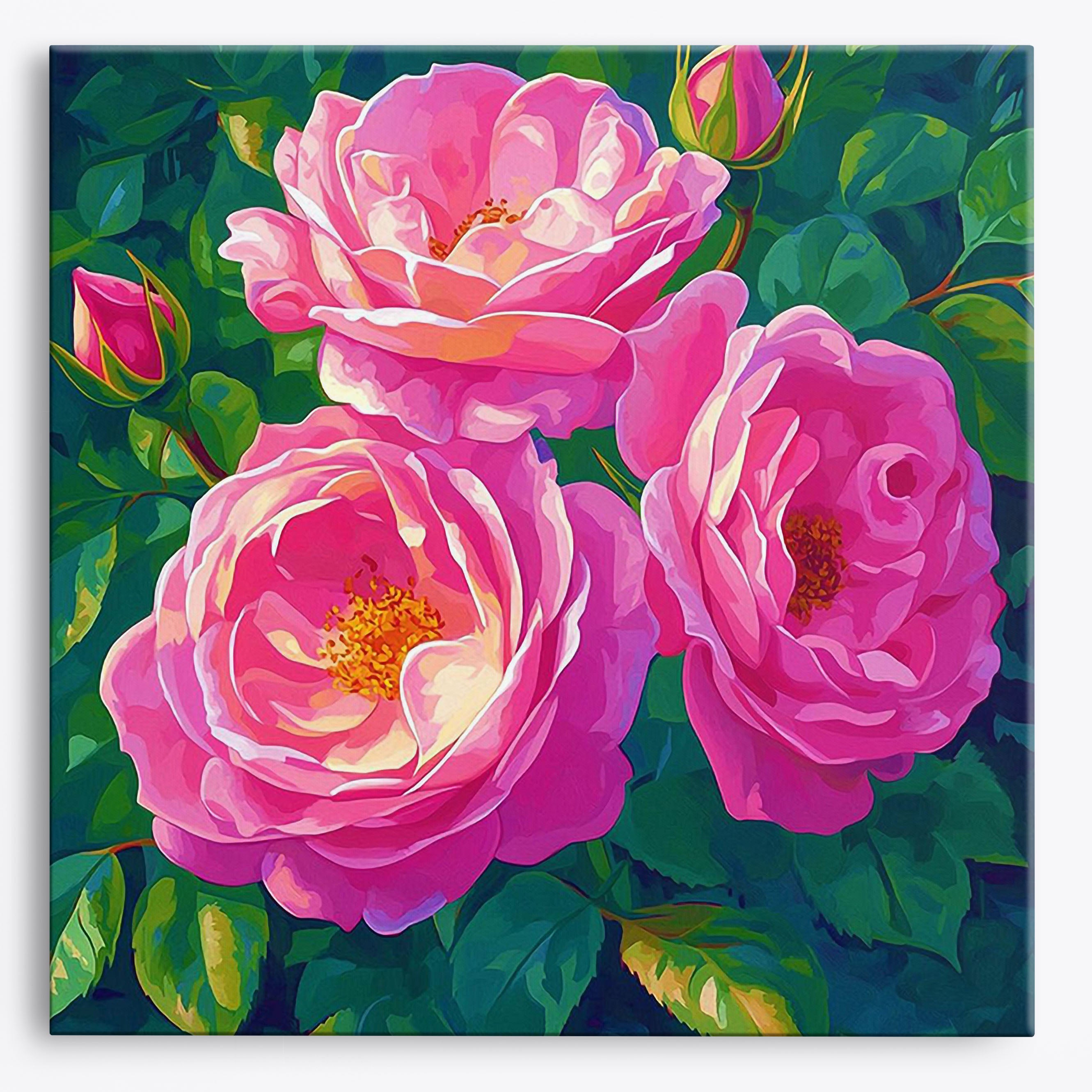 Pink Harmony No Frame / Regular (15.75"x15.75"/40x40cm) / 24 colors