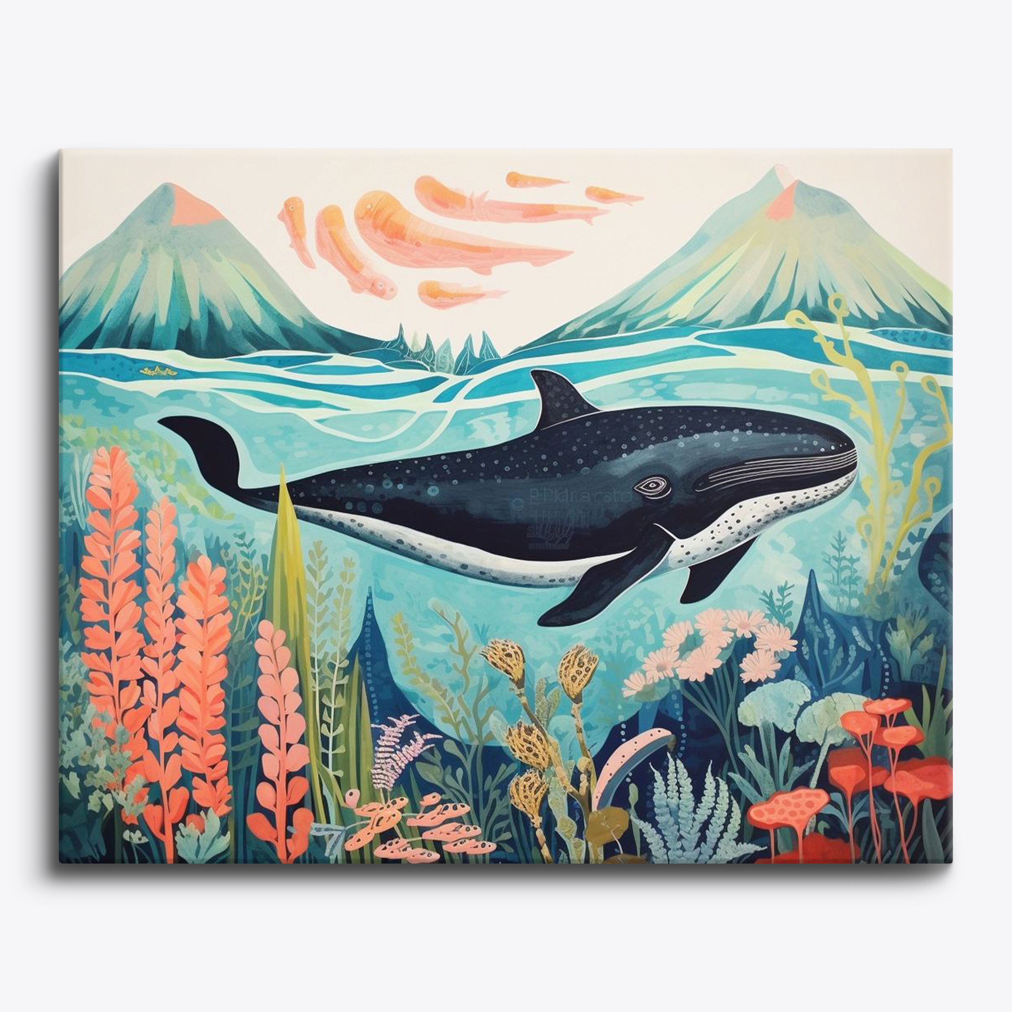 Vibrant Whale's Dance No Frame / 24 colors